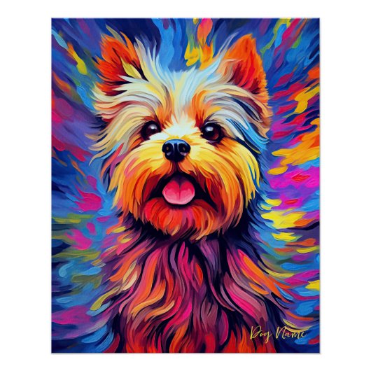 Poster Yorkshire Terrier Chien 003 - Zetton Ziana (Devant)