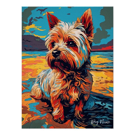 Poster Yorkshire Terrier Dog 001 - Bruno Pokopen (Devant)