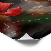 Poster Yorkshire Terrier Dog dans la neige Noël (Coin)