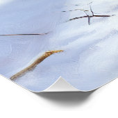 Poster Yorkshire Terrier Laisser Neige Noël (Coin)