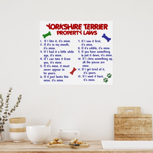 POSTER YORKSHIRE TERRIER PL2 (Cuisine)