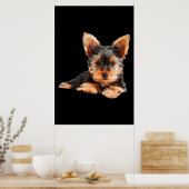 Poster Yorkshire terrier Yorkie Chien chiot (Cuisine)