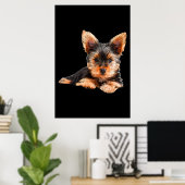 Poster Yorkshire terrier Yorkie Chien chiot (Bureau à domicile)