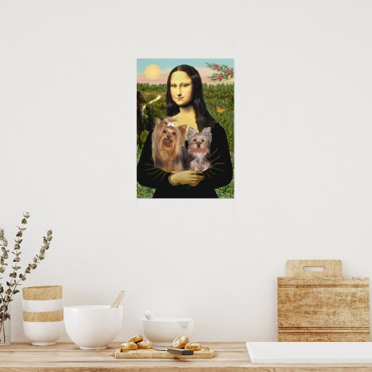 Poster Yorkshire Terriers (7e et19) - Mona Lisa (Cuisine)