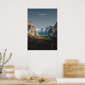Poster Yosemite, Californie Illustration de voyage (Cuisine)