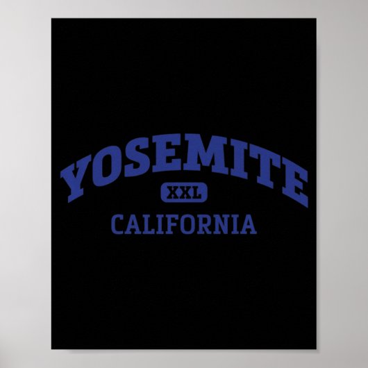 Poster Yosemite College Style Rock Escalade Area Design (Devant)