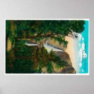 Poster Yosemite Falls dans Yosemite, la Californie