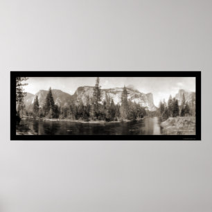 Poster Yosemite Falls River Photo 1915