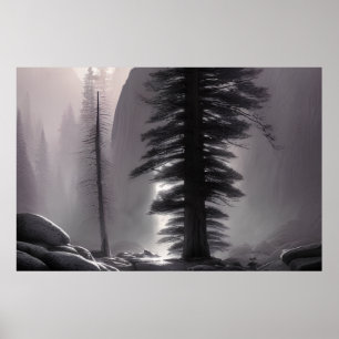 Poster Yosemite National - Peinture colorée