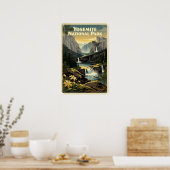 Poster Yosemite Parc National Rétro (Cuisine)