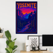 Poster Yosemite Psychedélique (Bureau à domicile)