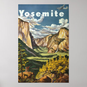 Poster Yosemite United Airlines Voyage Vintage
