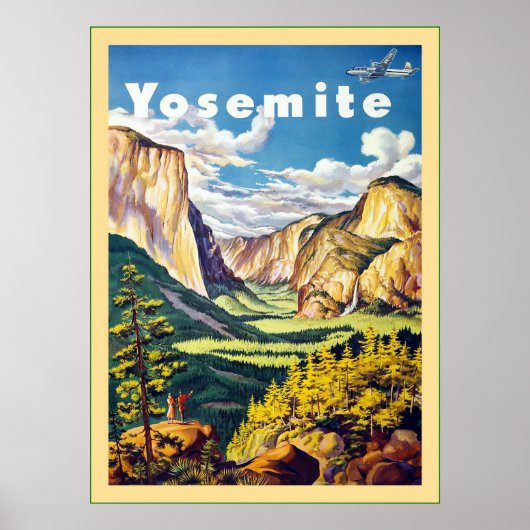 Poster Yosemite ~ Vintage voyage (Devant)