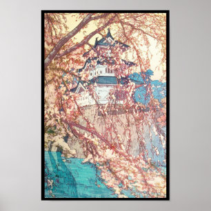 Poster Yoshida Hiroshi Hirosaki Château japonais shan han