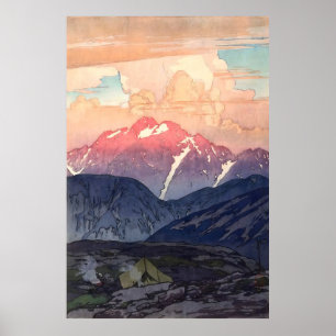 Poster Yoshida Hiroshi Matin sur le mont Tsurugi