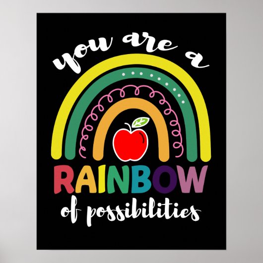 Poster You Are A Rainbow Of Possibilities Teacher (Devant)