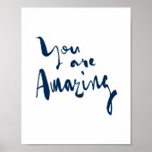 Poster You are amazing Minimalist Motivational Inspired (Devant)
