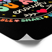 Poster You Are Enough Floral Kind Love Peace Kindness Ins (Coin)