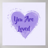 Poster "You Are Love" Purple Heart Imprimer (Devant)