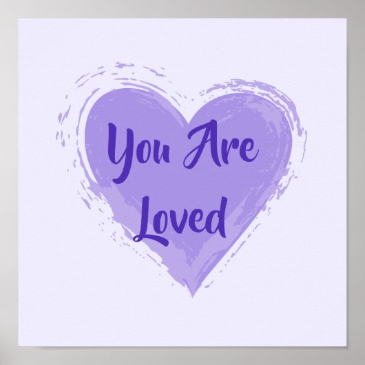 Poster "You Are Love" Purple Heart Imprimer (Devant)