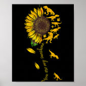 Poster You Are My Sunshine Dinosaur T-rex Sunflower (Devant)