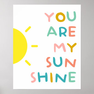 Poster You Are My Sunshine Pastels