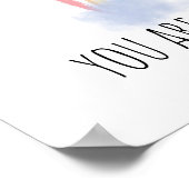 Poster You are my sunshine watercolor painted rainbow (Coin)