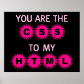 Poster You are the CSS to my HTML (Devant)