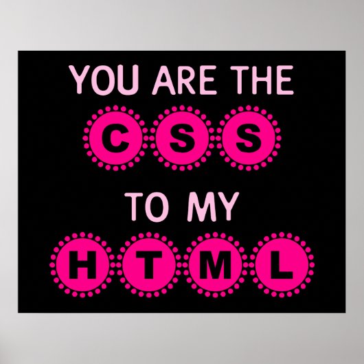 Poster You are the CSS to my HTML (Devant)
