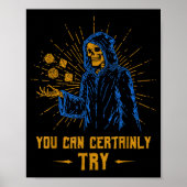 Poster You Can Certainly Try Skeleton Wizard Fantasy Meme (Devant)