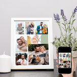 Poster You Can Motivational 6 Photo Collage<br><div class="desc">Affiche motivante avec 6 de vos photos préférées, formes abstraites branchées et feuilles botaniques. Le modèle photo est mis en place pour vous d'ajouter des photos de vos amis, de votre famille et de vos héros, pour vous inspirer et vous rappeler que "vous pouvez". Vos photos sont présentées en formats...</div>