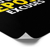 Poster You Can’t Desit Excuses Motivational Entrepreneur  (Coin)