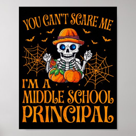Poster You Can’t E Me Middle School Principal Ghost Hallo (Devant)