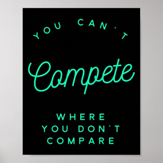 Poster You Can't Compete Where You Don't Compare, Winners (Devant)