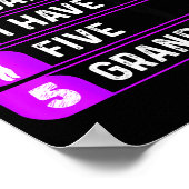 Poster You Can't E Me I Have Five Grandsons Funny Grandma (Coin)