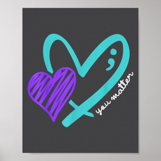 Poster You Don't Let Your Story End Suicide Awareness  (Devant)