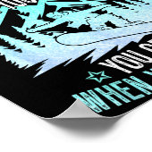 Poster You Dont Stop Skiing When You Get Old Funny Skier (Coin)