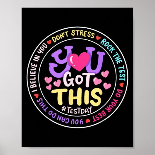 Poster You Got This Don't Stress Do Your Motivational Tes (Devant)