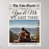 Poster You & Me We Got This Custom Newspaper Wall Art (Devant)