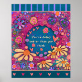 Poster You’re Doing Better Than You Think Motivational (Devant)