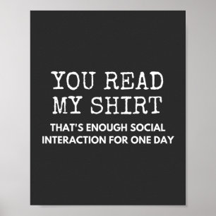 Poster you read thats enough