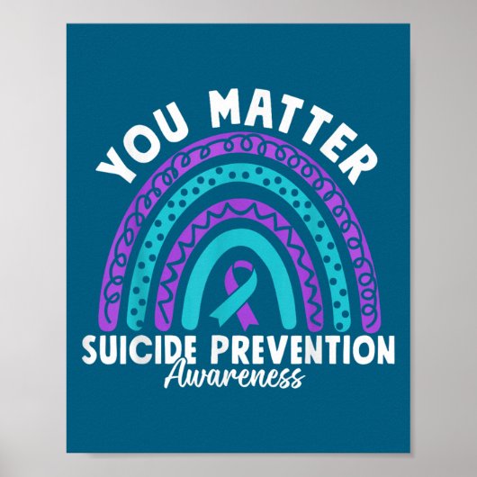 Poster You Suicide Prevention Awareness Teal &amp; Purple (Devant)