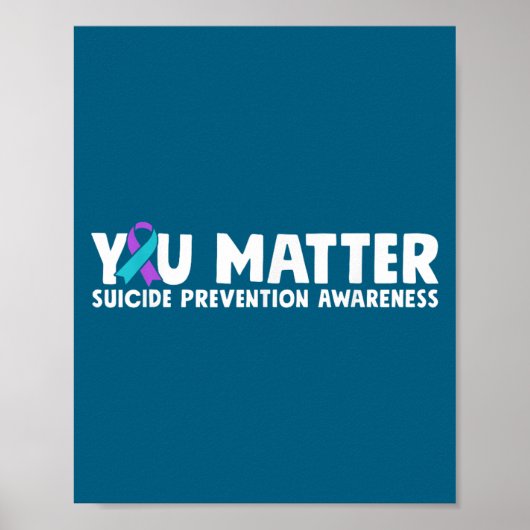 Poster You Suicide Prevention Awareness Teal Purple  (Devant)