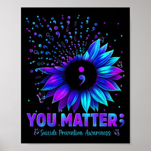 Poster You Sunflower Suicide Prevention Awareness Men Wom (Devant)