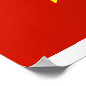 Poster Yougoslavie Drapeau de haute qualité (Coin)