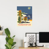 Poster Yougoslavie en voiture (Bureau à domicile)
