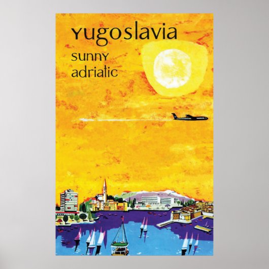 Poster Yougoslavie, Sunny Adriatic (Devant)