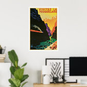 Poster Yougoslavie, Yougoslavie Vintage voyage (Bureau à domicile)
