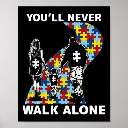 Poster You'll Never Walk Alone Sensibilisation à l'autism (Devant)