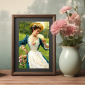 Poster Young Beauty With A Basket Of Roses